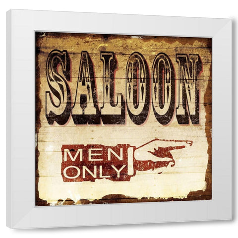 Saloon White Modern Wood Framed Art Print by Grey, Jace