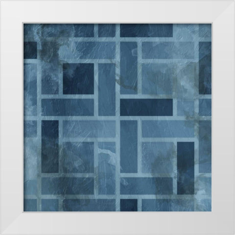 Blue Birds Eye White Modern Wood Framed Art Print by Grey, Jace