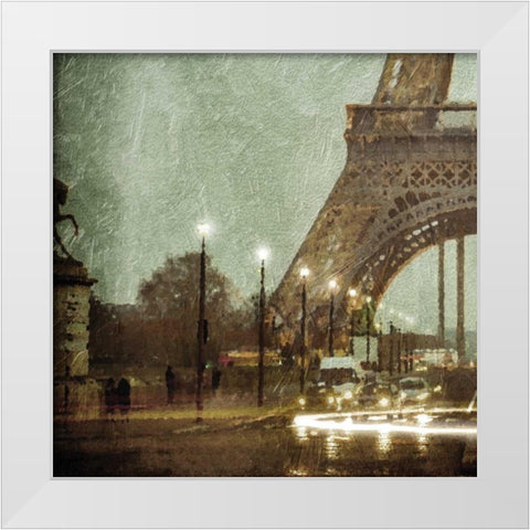 Light Up The Left White Modern Wood Framed Art Print by Grey, Jace