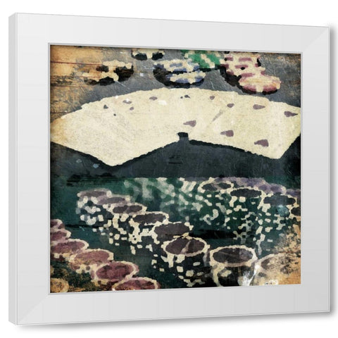 Poker Play Four White Modern Wood Framed Art Print by Grey, Jace