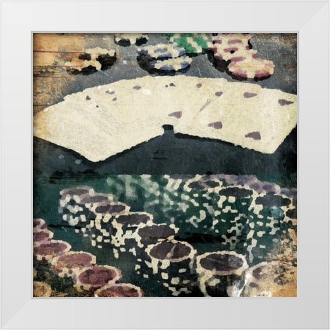 Poker Play Four White Modern Wood Framed Art Print by Grey, Jace