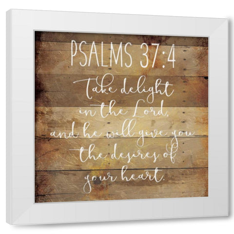 Take Delight White Modern Wood Framed Art Print by Grey, Jace