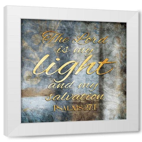 The Lord is My Light White Modern Wood Framed Art Print by Grey, Jace