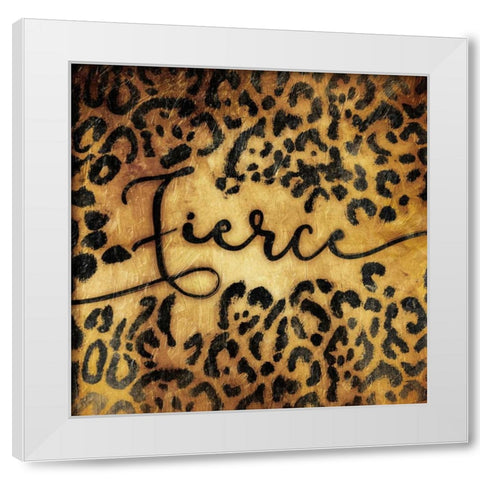 Fierce Animal White Modern Wood Framed Art Print by Grey, Jace