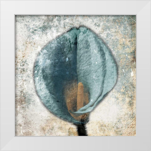 Hazy Grey Blue White Modern Wood Framed Art Print by Grey, Jace