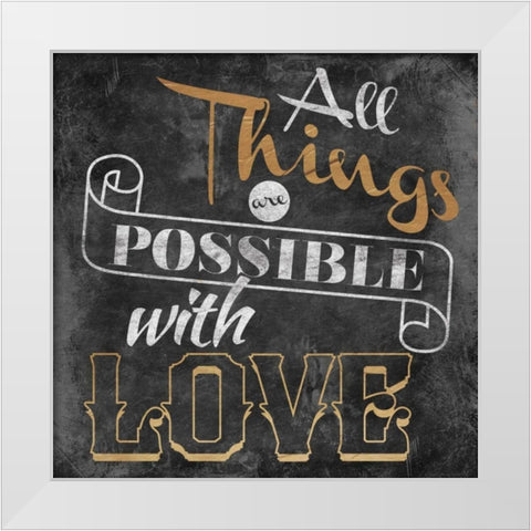 All Things White Modern Wood Framed Art Print by Grey, Jace