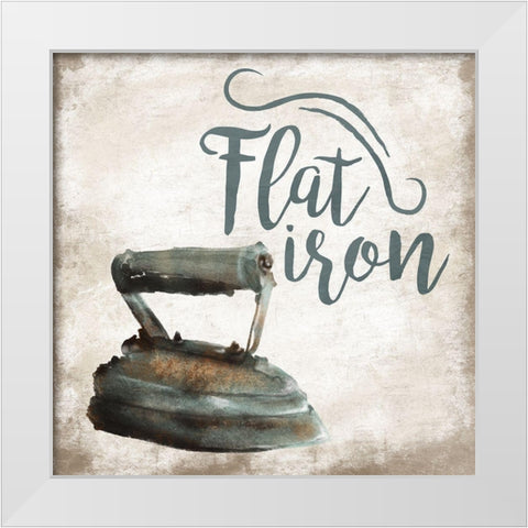 Flat Iron White Modern Wood Framed Art Print by Grey, Jace