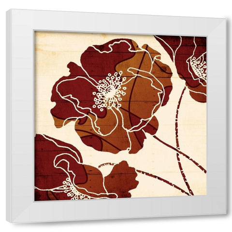 Fall Flower Power Mate White Modern Wood Framed Art Print by Grey, Jace