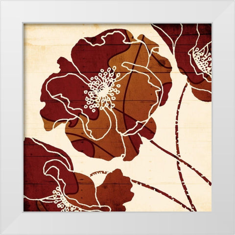 Fall Flower Power Mate White Modern Wood Framed Art Print by Grey, Jace