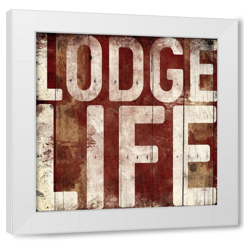 Lodge Life White Modern Wood Framed Art Print by Grey, Jace