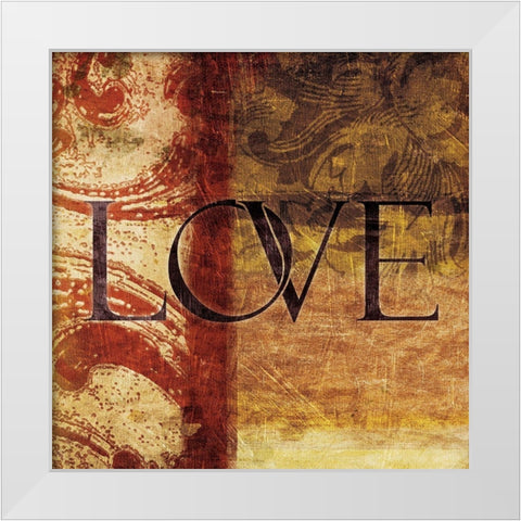 Love Red White Modern Wood Framed Art Print by Grey, Jace