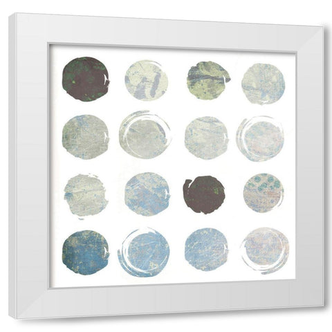 Soft Dots White Modern Wood Framed Art Print by Grey, Jace