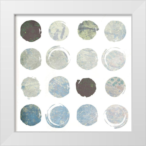 Soft Dots White Modern Wood Framed Art Print by Grey, Jace