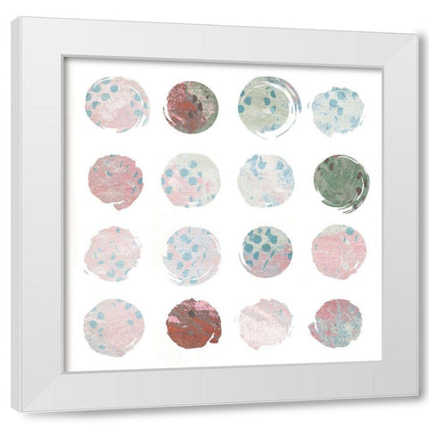 Soft Dots Mate White Modern Wood Framed Art Print by Grey, Jace