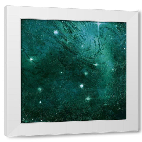 Emerald Galaxy Mate White Modern Wood Framed Art Print by Grey, Jace