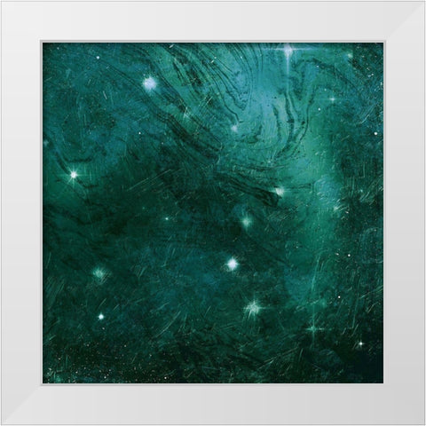 Emerald Galaxy Mate White Modern Wood Framed Art Print by Grey, Jace