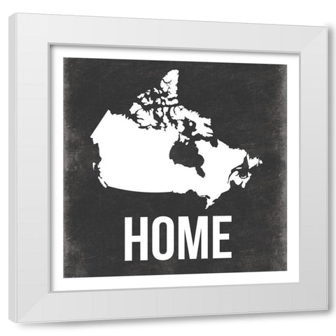 Canada Home White Modern Wood Framed Art Print by Grey, Jace
