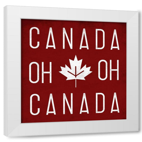 Oh Canada Oh Canada White Modern Wood Framed Art Print by Grey, Jace