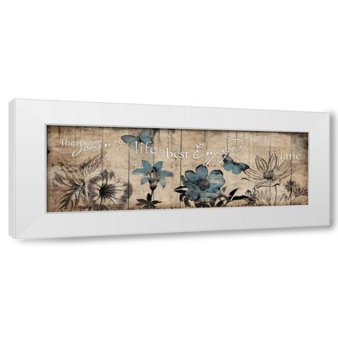 The Journey White Modern Wood Framed Art Print by Grey, Jace