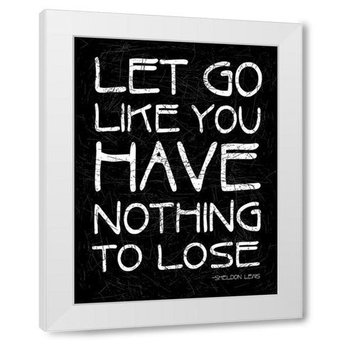 Let Go White Modern Wood Framed Art Print by Grey, Jace