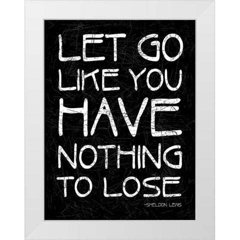 Let Go White Modern Wood Framed Art Print by Grey, Jace