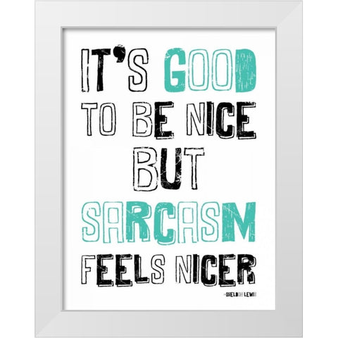 Sarcasm2 White Modern Wood Framed Art Print by Grey, Jace