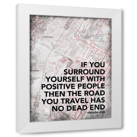 Positive People White Modern Wood Framed Art Print by Grey, Jace