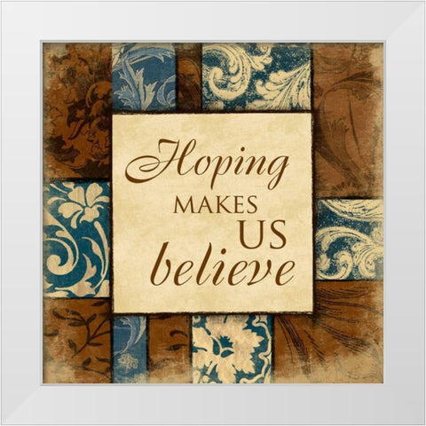 Hope White Modern Wood Framed Art Print by Grey, Jace