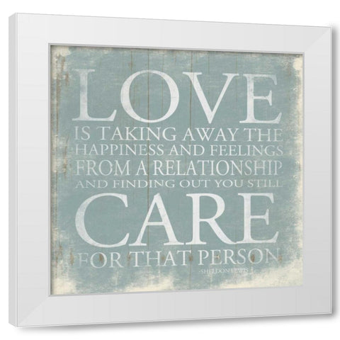 Love  2 White Modern Wood Framed Art Print by Grey, Jace