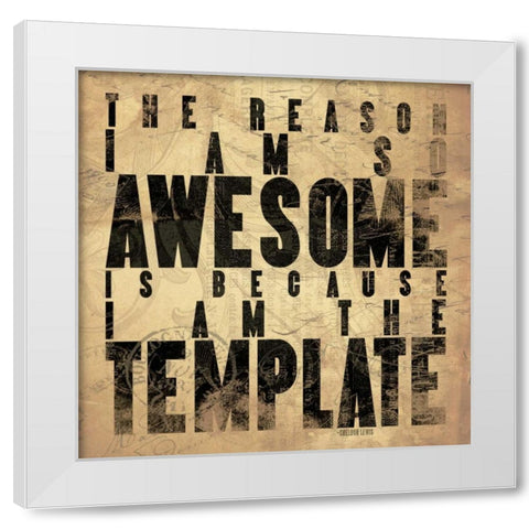 Awesome 1 White Modern Wood Framed Art Print by Grey, Jace