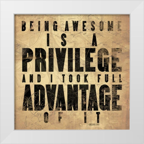 Awesome 2 White Modern Wood Framed Art Print by Grey, Jace