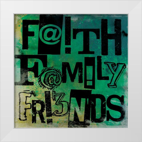 FFF White Modern Wood Framed Art Print by Grey, Jace