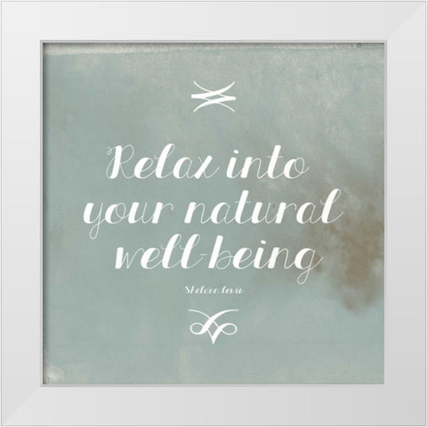 Relax White Modern Wood Framed Art Print by Grey, Jace