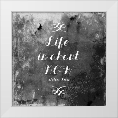 Life White Modern Wood Framed Art Print by Grey, Jace