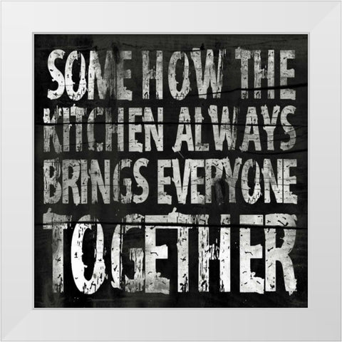 Kitchen White Modern Wood Framed Art Print by Grey, Jace