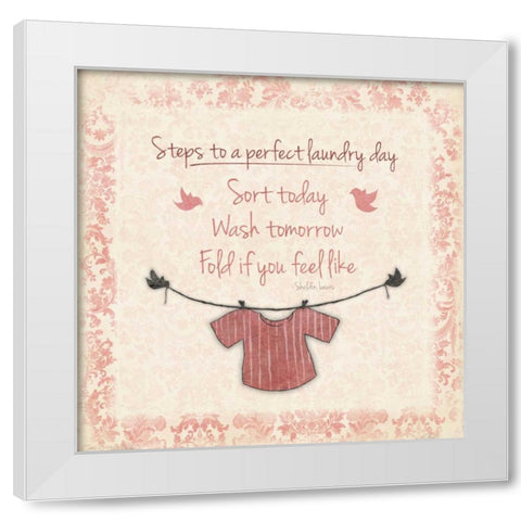 Laundry Red White Modern Wood Framed Art Print by Grey, Jace