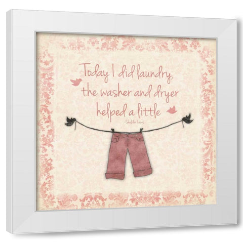 Laundry Red 2 White Modern Wood Framed Art Print by Grey, Jace