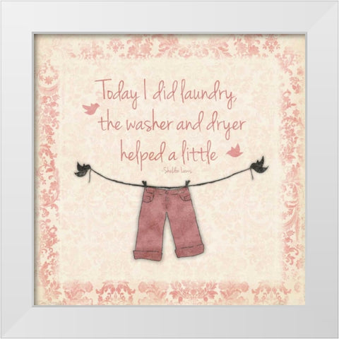 Laundry Red 2 White Modern Wood Framed Art Print by Grey, Jace