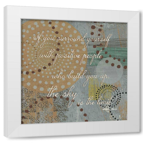 Positive White Modern Wood Framed Art Print by Grey, Jace