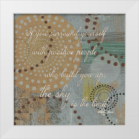 Positive White Modern Wood Framed Art Print by Grey, Jace