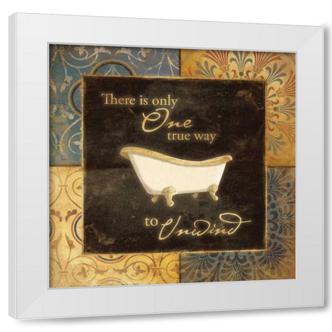 Bath White Modern Wood Framed Art Print by Grey, Jace