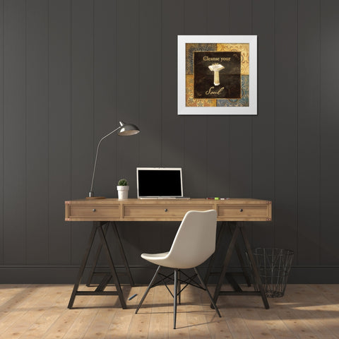 Sink White Modern Wood Framed Art Print by Grey, Jace