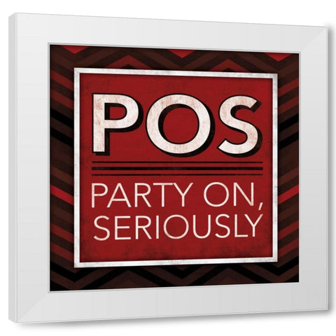 POS Bordered White Modern Wood Framed Art Print by Grey, Jace