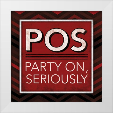 POS Bordered White Modern Wood Framed Art Print by Grey, Jace