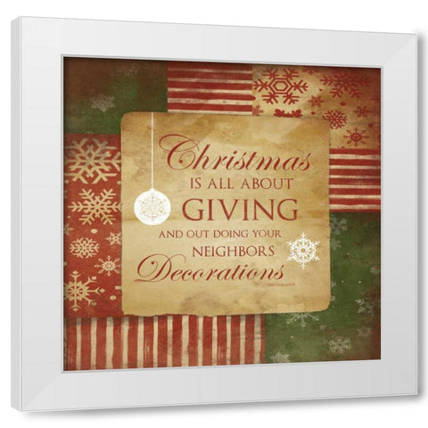 Christmas White Modern Wood Framed Art Print by Grey, Jace