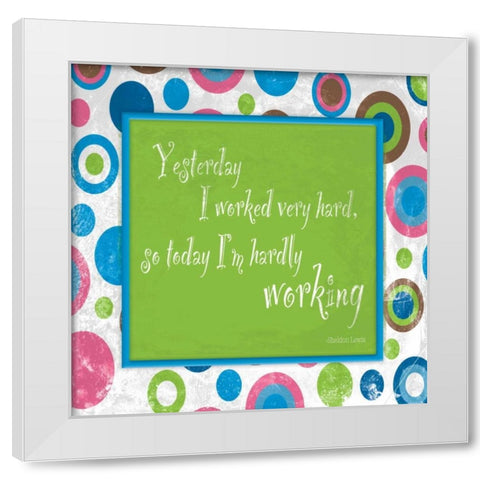 Working White Modern Wood Framed Art Print by Grey, Jace