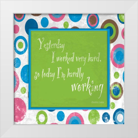 Working White Modern Wood Framed Art Print by Grey, Jace