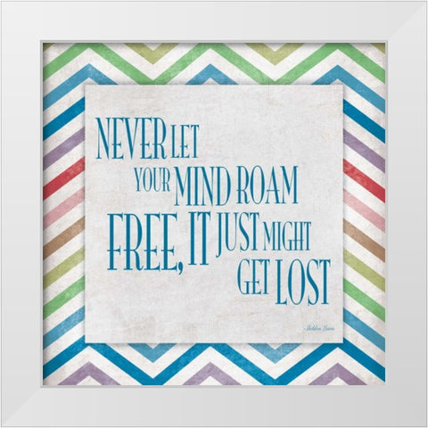 Get Lost White Modern Wood Framed Art Print by Grey, Jace