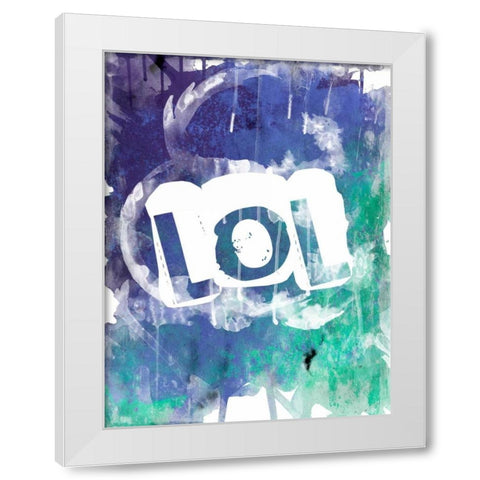 Watercolor LOL White Modern Wood Framed Art Print by Grey, Jace