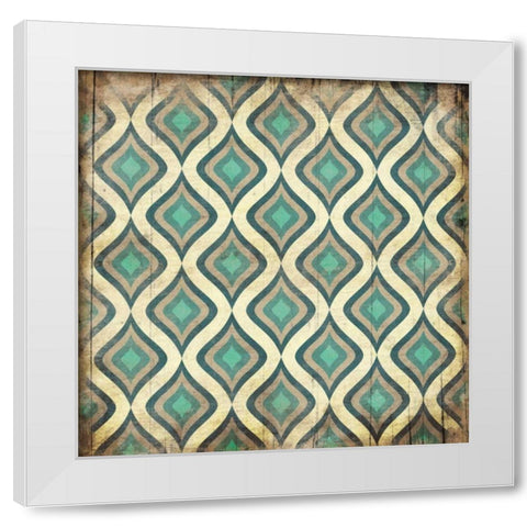 Pattern1 White Modern Wood Framed Art Print by Grey, Jace